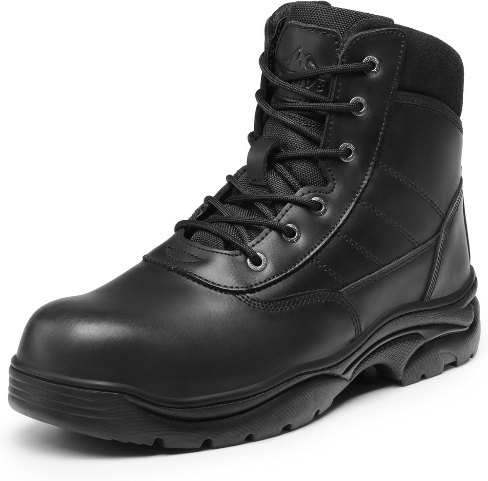 NORTIV 8 Mens Steel Toe Work Boots Breathable Safety Shoes for Industrial Use