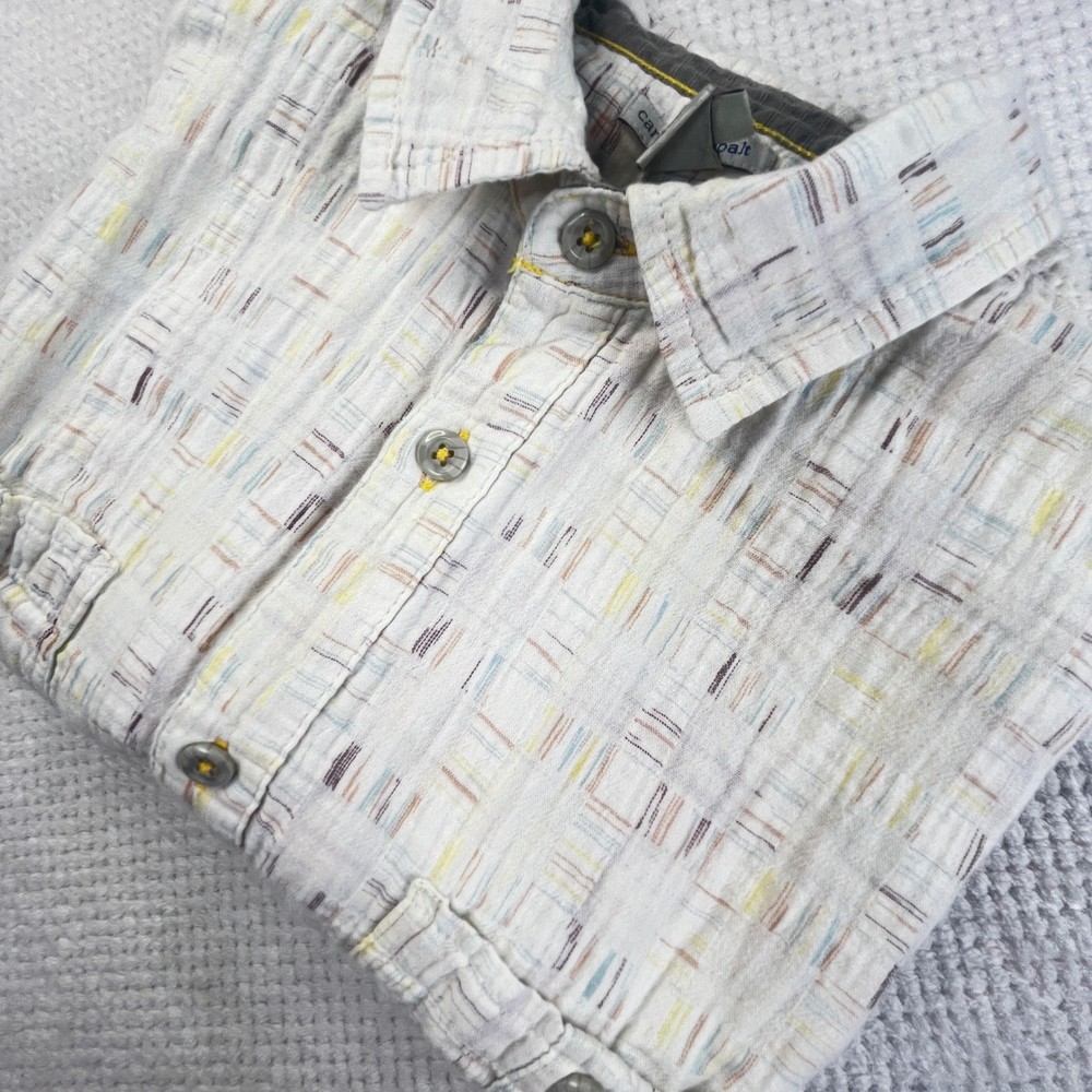 Carbon 2 Cobalt Men's Button Down Shirt Size L Casual Plaid Long Sleeve