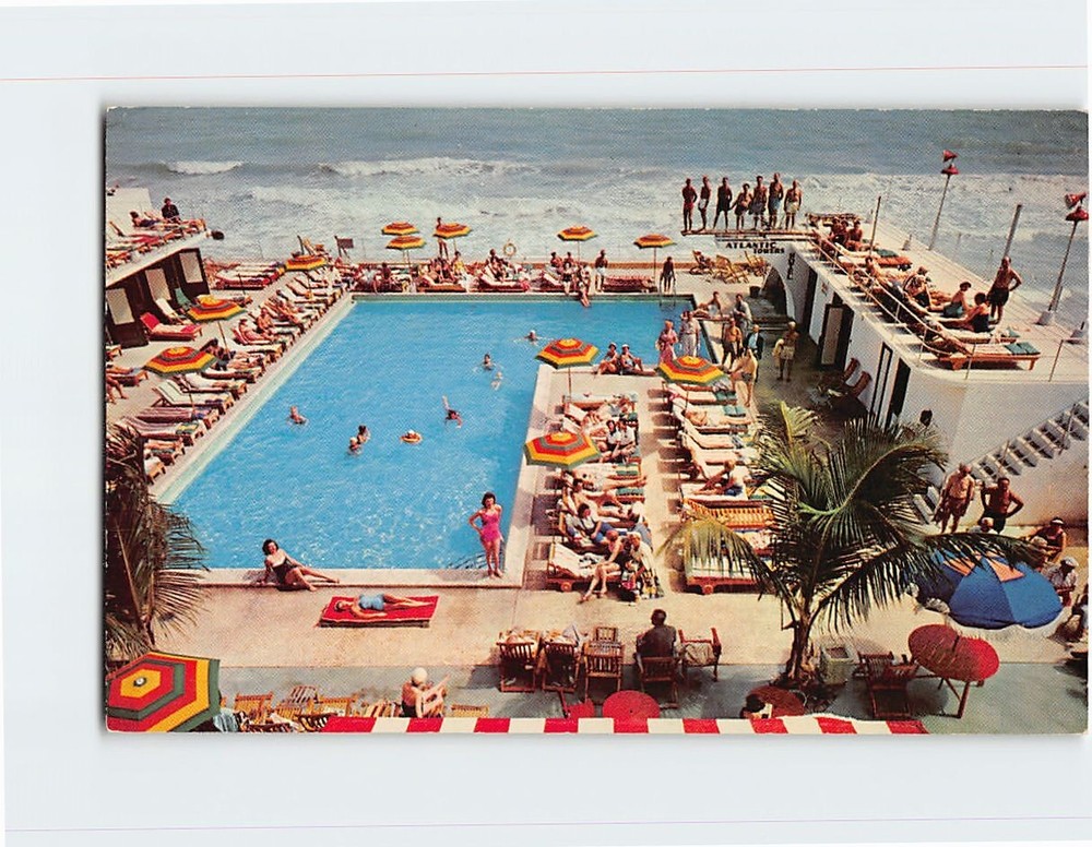 Postcard Swimming Pool Direct on Ocean Atlantic Tower Hotel & Cabana Club  Fl