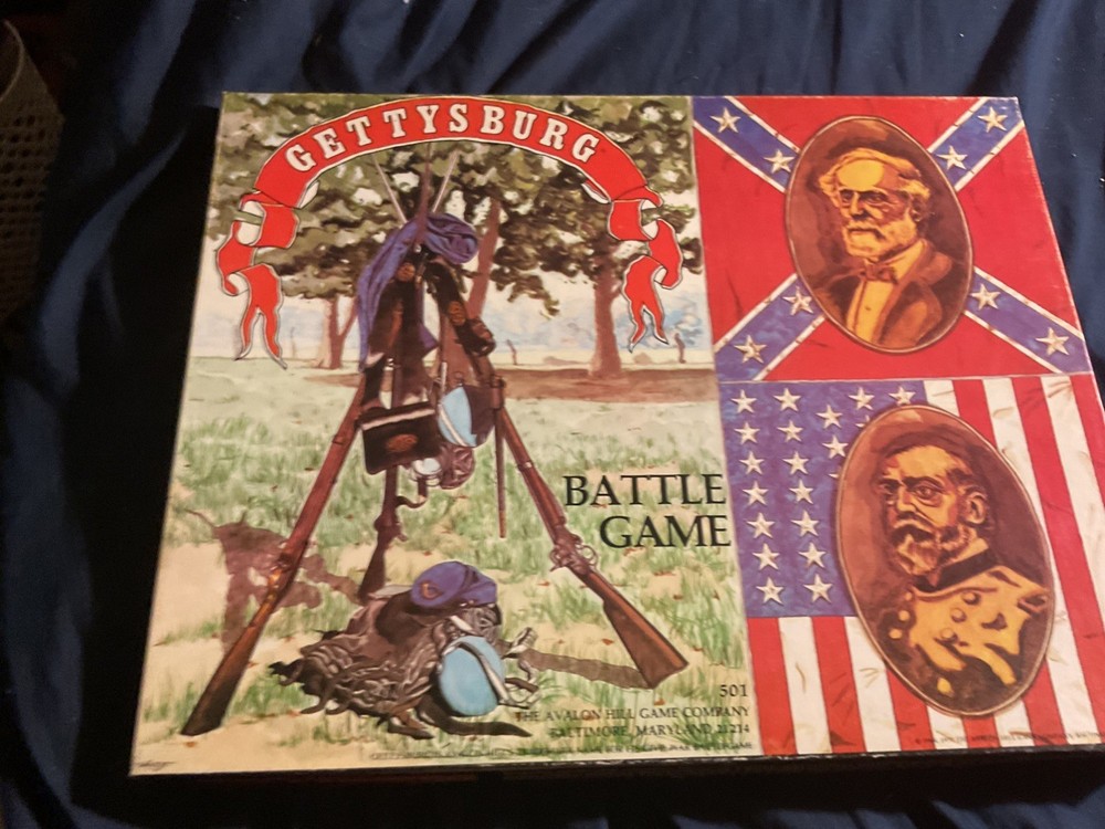 GETTYSBURG- 1977 Edition * Avalon Hill *  1863 Civil War Battle Game * Unpunched
