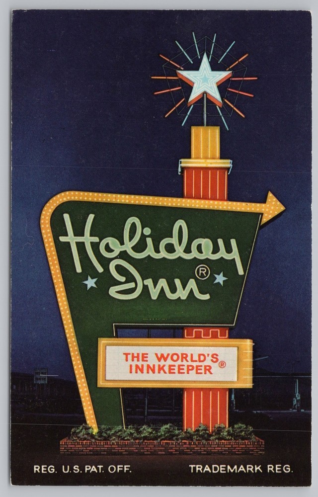 Roadside~Holiday Inn~The World's Innkeeper~Star & Sign In Ohio~Vintage Postcard