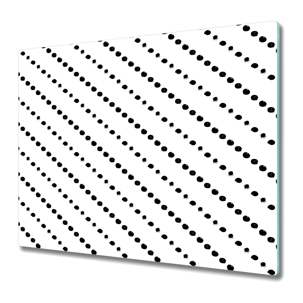 Glass Chopping Cutting Board Worktop Saver Dots Simple Geometric 60x52