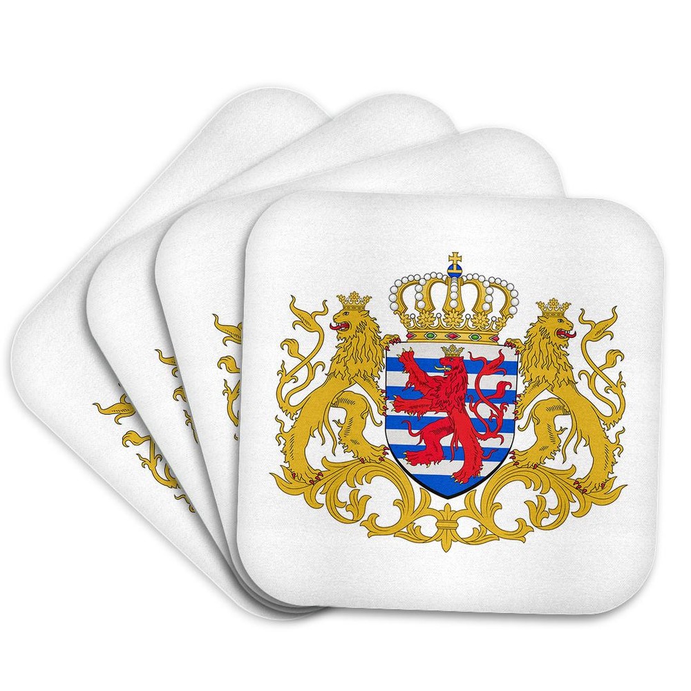 3dRose Luxembourg Coat of Arms Coaster for Stylish Home Decor