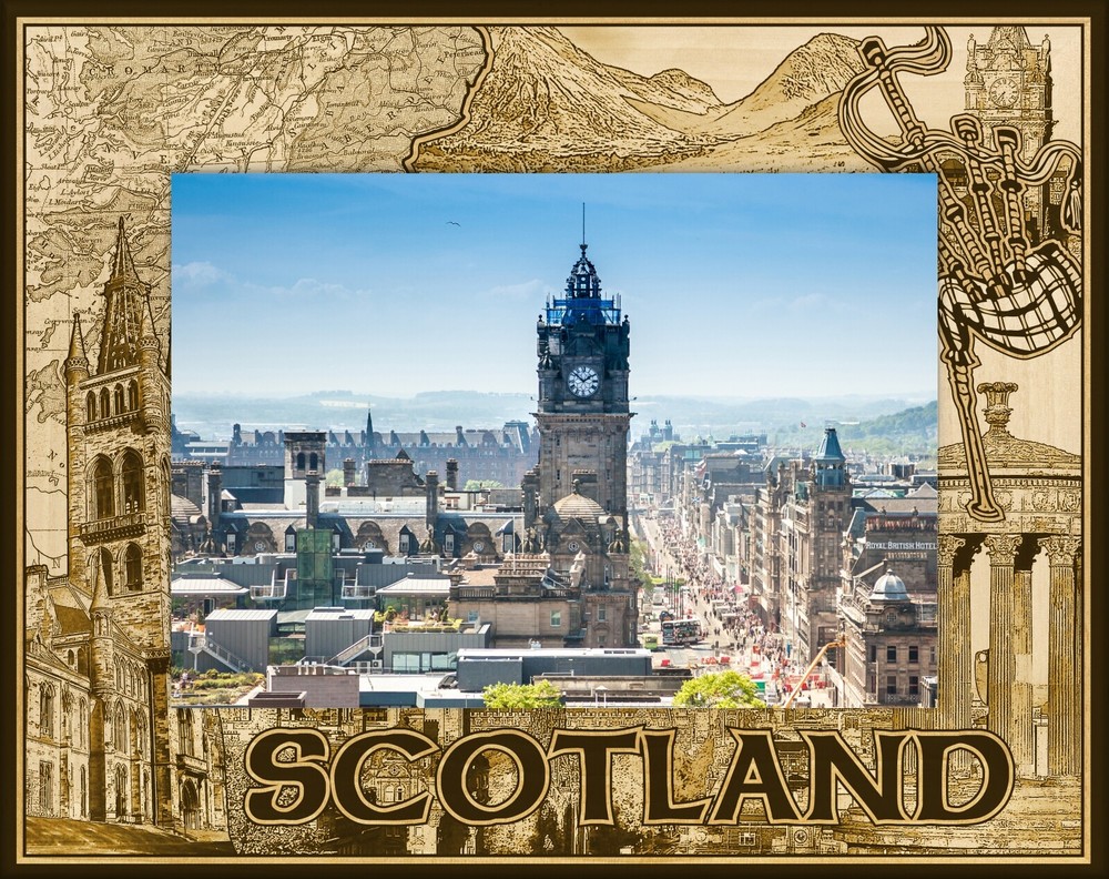 Scotland Laser Engraved Wood Picture Frame Landscape (4 x 6)