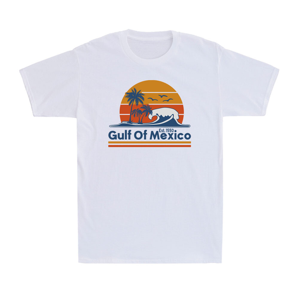 Gulf of Mexico Est 1550 Palms Summer Vacation Gift Vintage Beach Men's T-Shirt