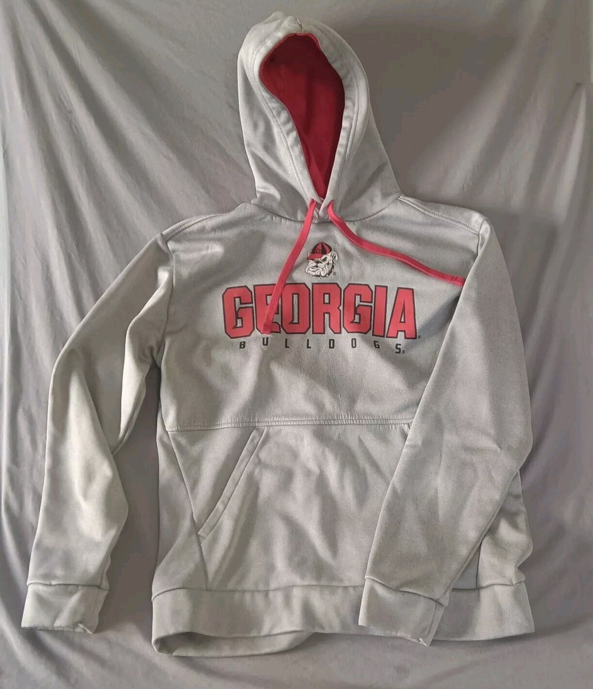 Georgia Bulldogs UGA Hoodie Adult Medium Gray Champion Pullover Men’s