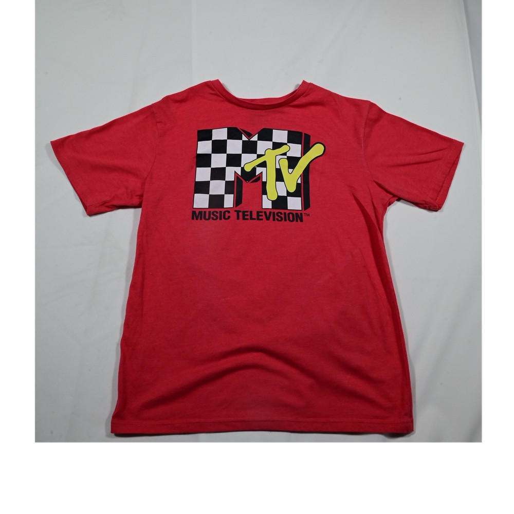 MTV Boys Red Logo Graphic Print Crew Neck Short Sleeve T-Shirt Size XXL