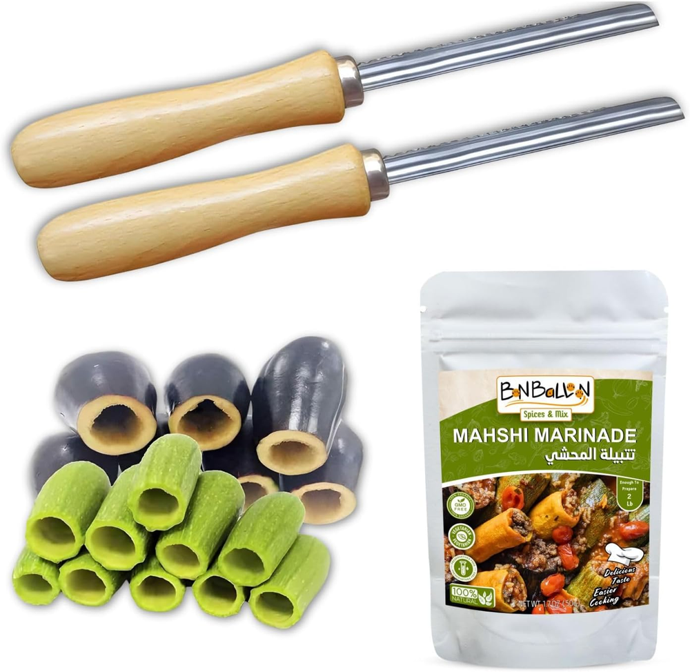 Stainless Steel Zucchini Corer Set of 2 Vegetable Core Remover Tools