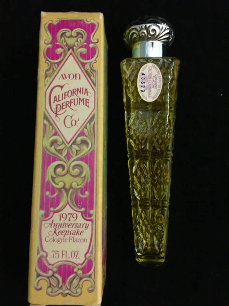Avon 1979 California Perfume Anniversary Keepsake Trailing Arbutus Cologne Full Bottle