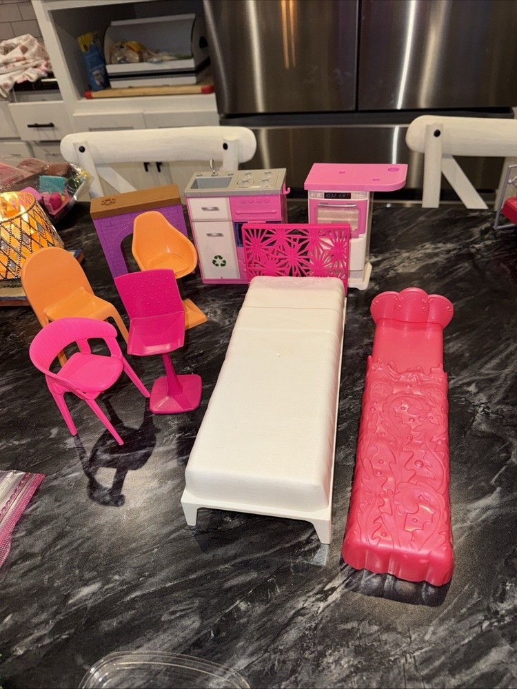 Lot of 9 Miscellaneous Barbie Doll Furniture Mixed Lot