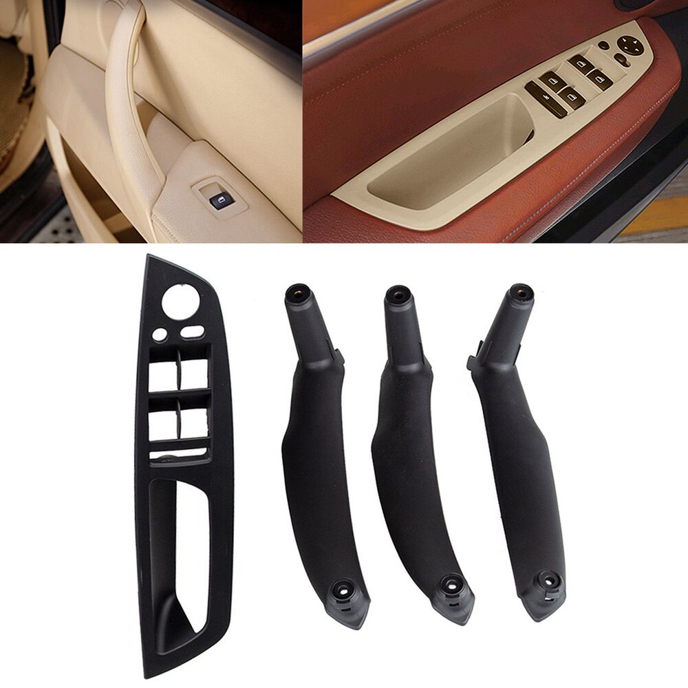 4x Inner Interior Door Pull Handle Trim Cover for BMW X5 E70 X6 E71 LHD Black US