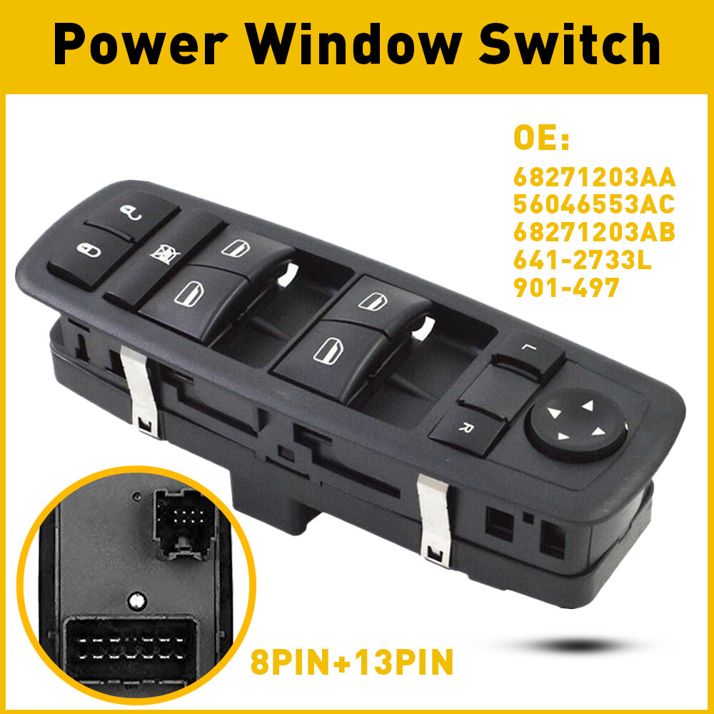 Front Left Window Master Switch for Jeep Cherokee 14-16 Chrysler 200 Dodge Dart