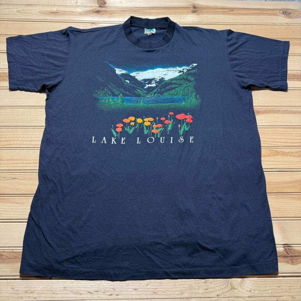 Vintage 80s 90s Lake Louise Canada  Banff National Park Souvenir Shirt - Size XL