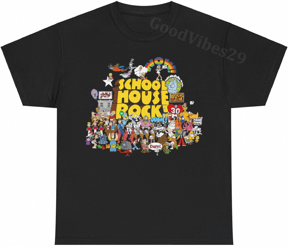 Schoolhouse Rock! Cartoon Vintage Look Gift S-5XL T-Shirt S-5XL Men Women Unisex