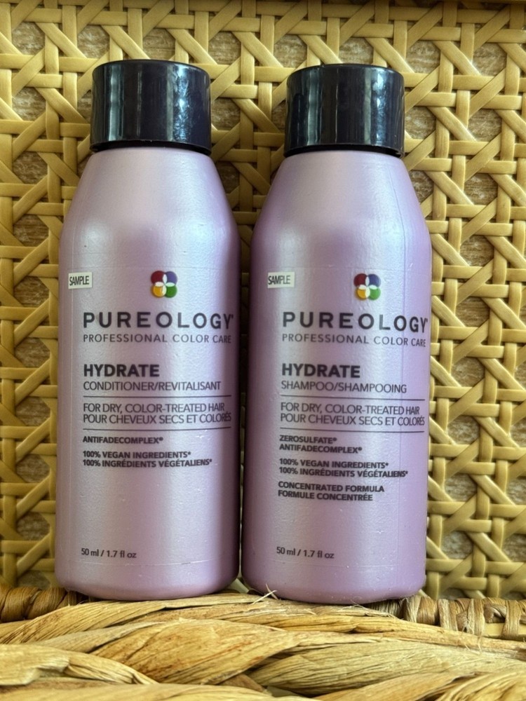 Pureology Hydrate Shampoo & Conditioner Travel Set 50ml Dry,Color-Treated Hair