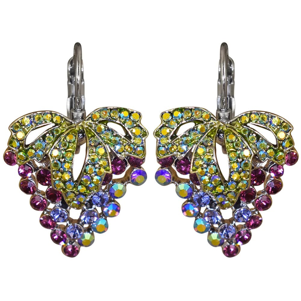 Kirks Folly Vineyard Goddess Pierced Leverback  Earrings  (Silvertone)
