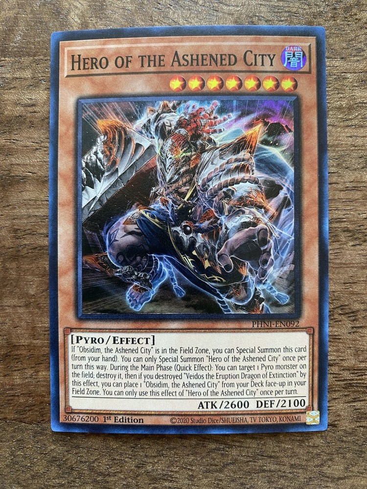 Hero of the Ashened City PHNI-EN092 - 1st Edition - Super Rare - Near Mint!