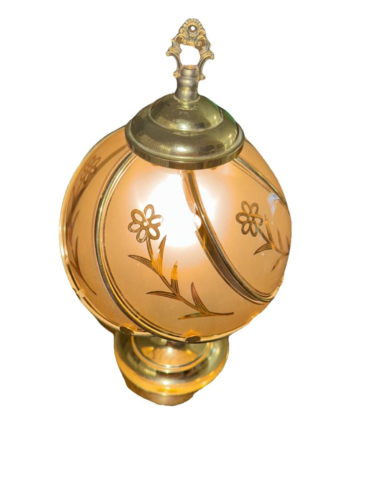 small vintage lamp brass and glass