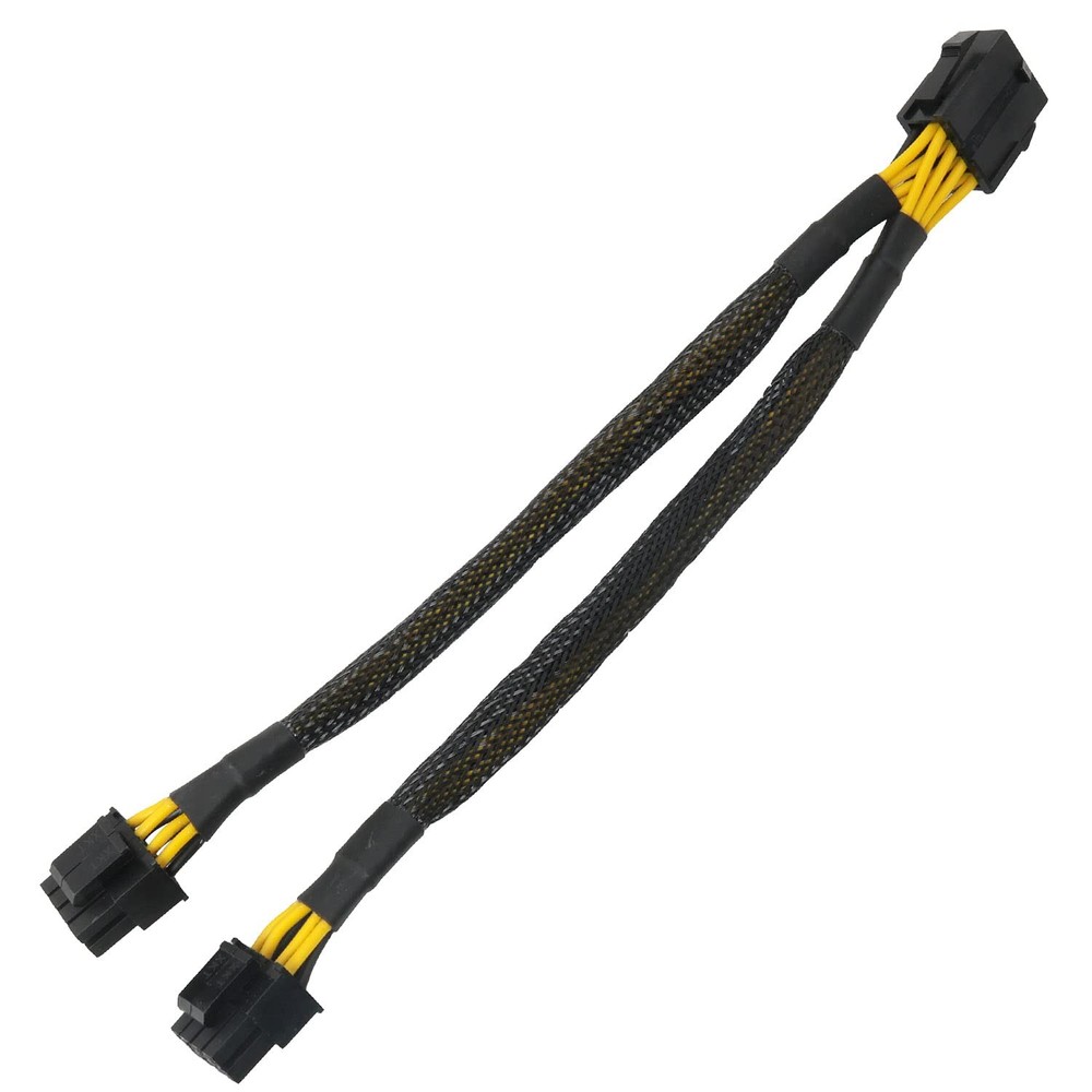CPU 8 Pin Female to Dual PCIe 2X 8 (4+4) Male Power Adapter Splitter...