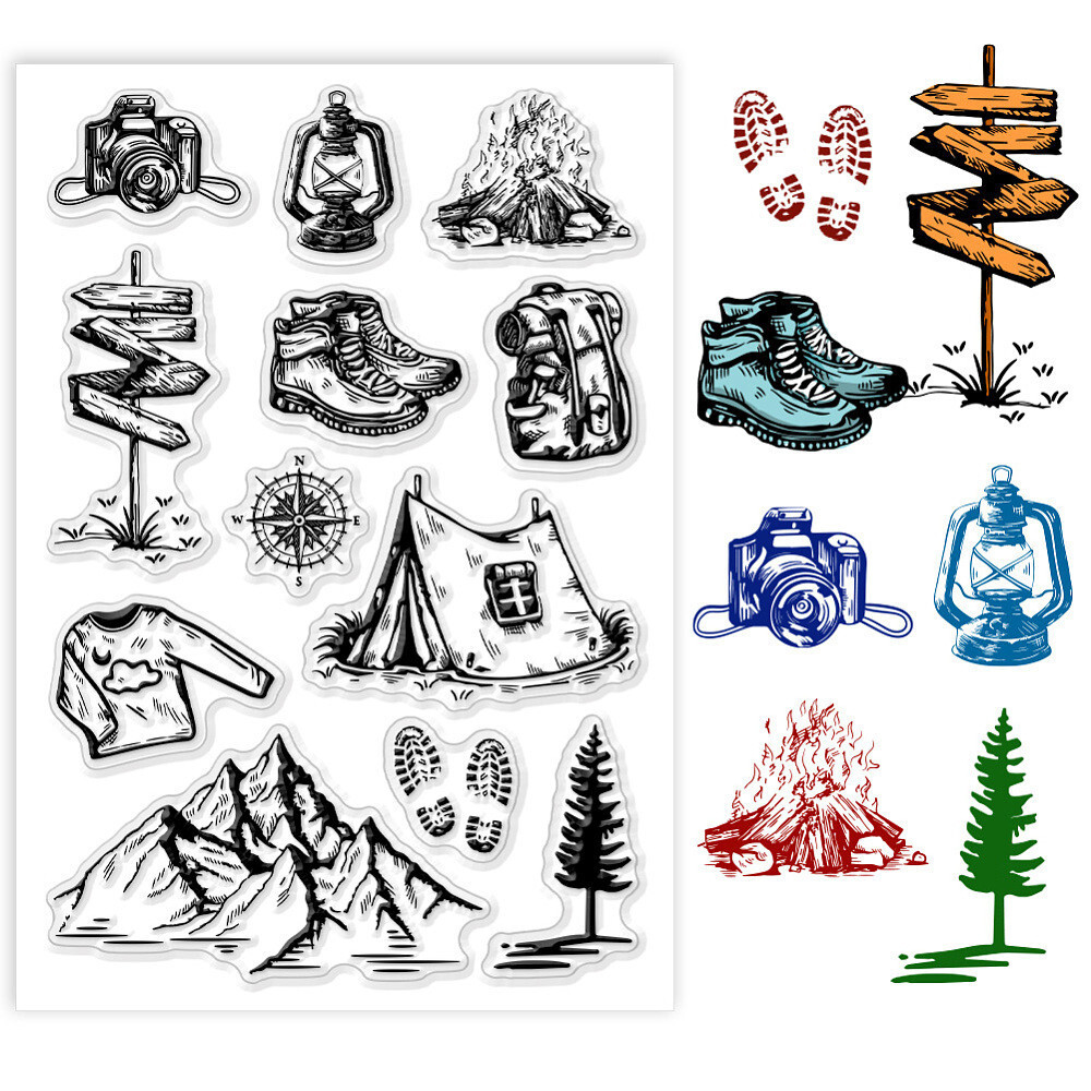 1sheet Custom Summer Theme PVC Plastic Clear Stamps for Scrapbooking Photo