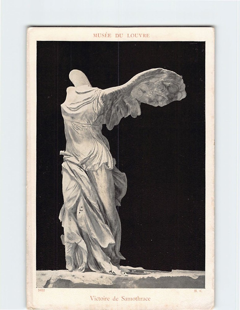 Postcard Victoire de Samothrace Musee du Louvre Paris France