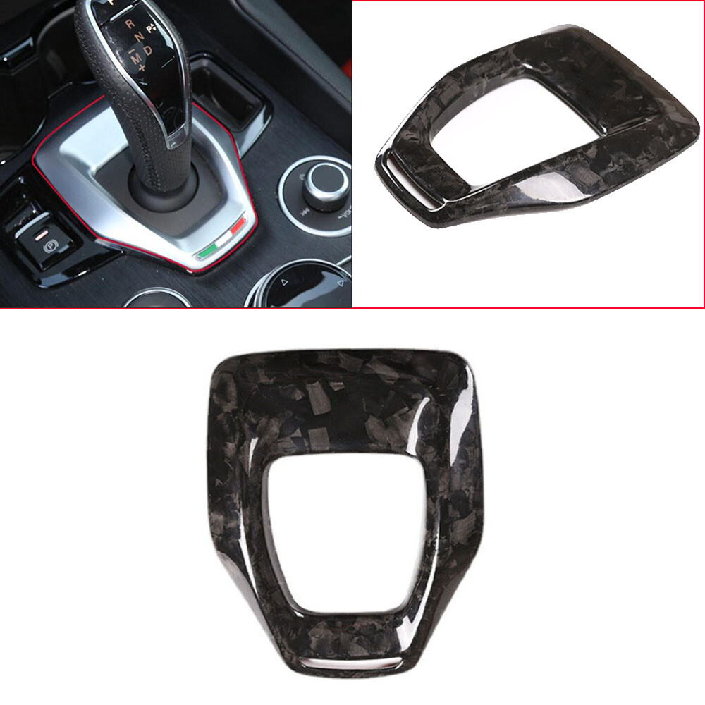 Forged Carbon Fiber Gear Shift Cover Trim for Alfa Romeo Giulia /Stelvio 2020-23