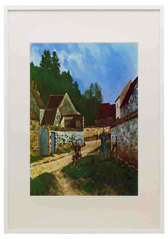 Village Street in Marlotte Sisley A3 A4 Framed Print Picture