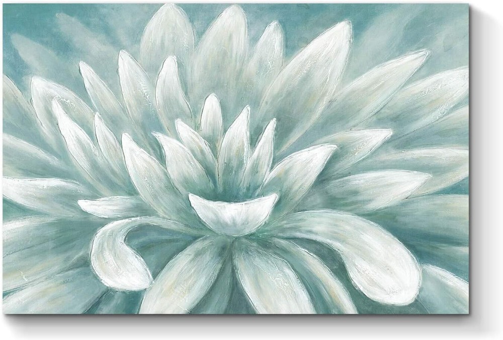 Abstract Floral Wall Art Hand-Painted Blossom Painting Floral Decor-image