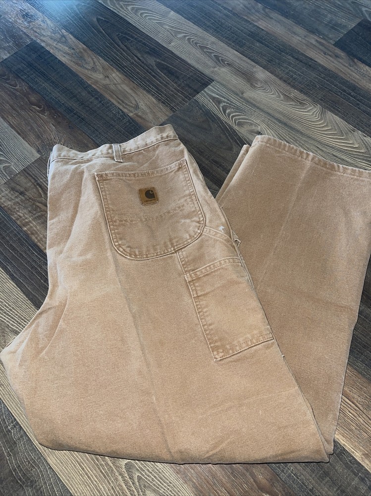 Carhartt Duck Canvas Carpenter Pants B11 Dungaree Fit Men's actual size 40x31