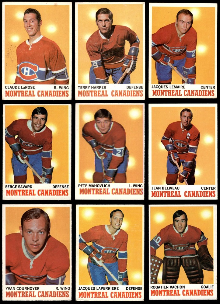 1970-71 Topps Montreal Canadiens Team Set 3.5 - VG+ 7154873