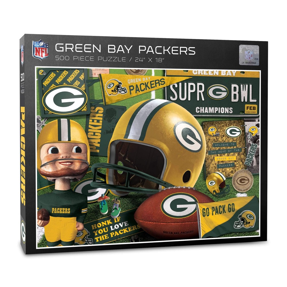 NFL Green Bay Packers 500-Piece Retro Puzzle for Fans