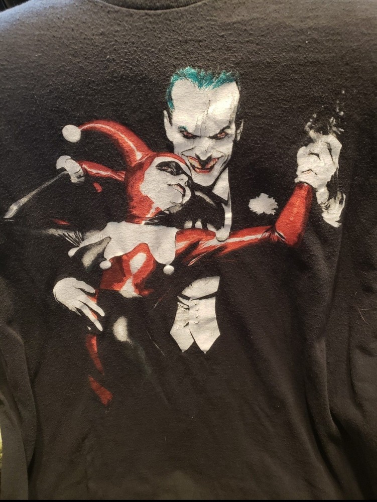 DC Joker And Harley Quinn T-Shirt Size XL Alex Ross Design