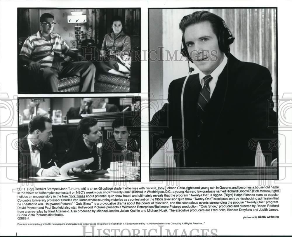 1994 Press Photo John Turturro, Johann Carlo & Ralph Fiennes in 