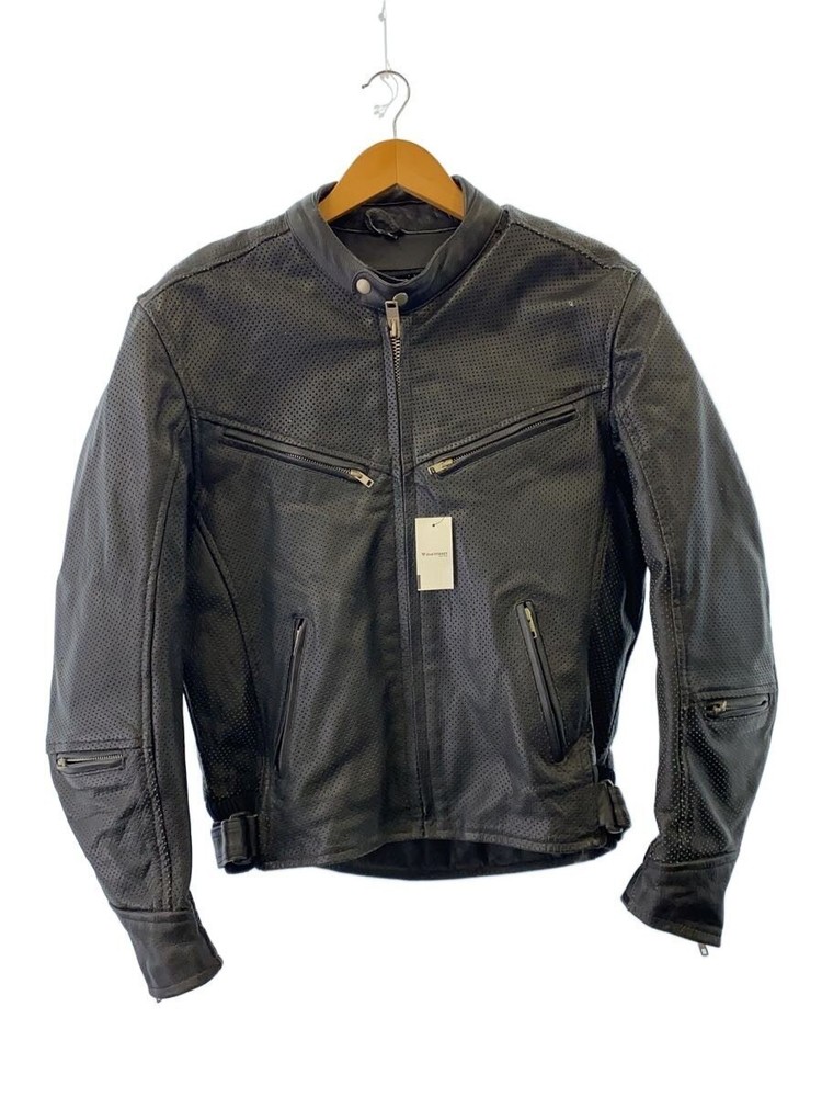 Leather Jacket Blouson/L/-/Blk/Plain 3498