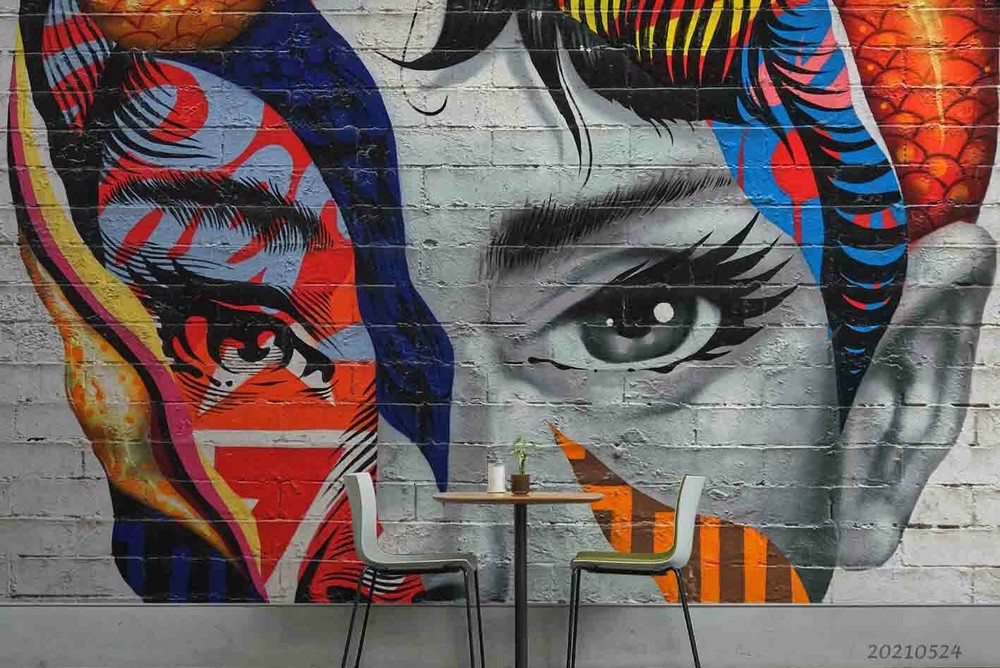 3D Abstract Artistic Graffiti Wallpaper Wall Murals Removable Wallpaper 499-image