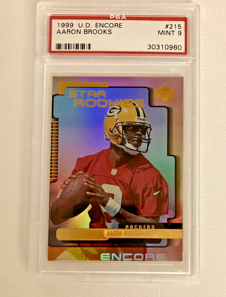 Aaron Brooks 1999 U D Encore #215 Rookie Card Green Bay Packers PSA 9 #30310960