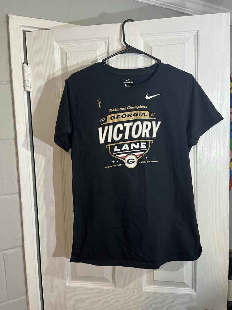 Georgia Bulldogs Shirt Mens Large Black Nike UGA 2021 National Champion Tee
