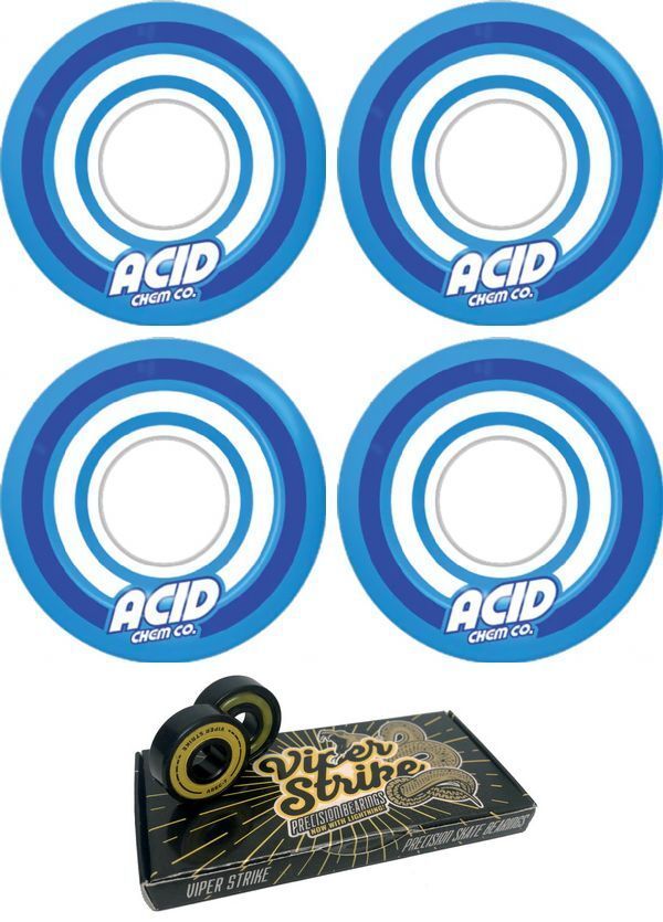 Acid Chemical Wheels Pods Conical Skateboard Wheels - 53mm 86a + bearings-image