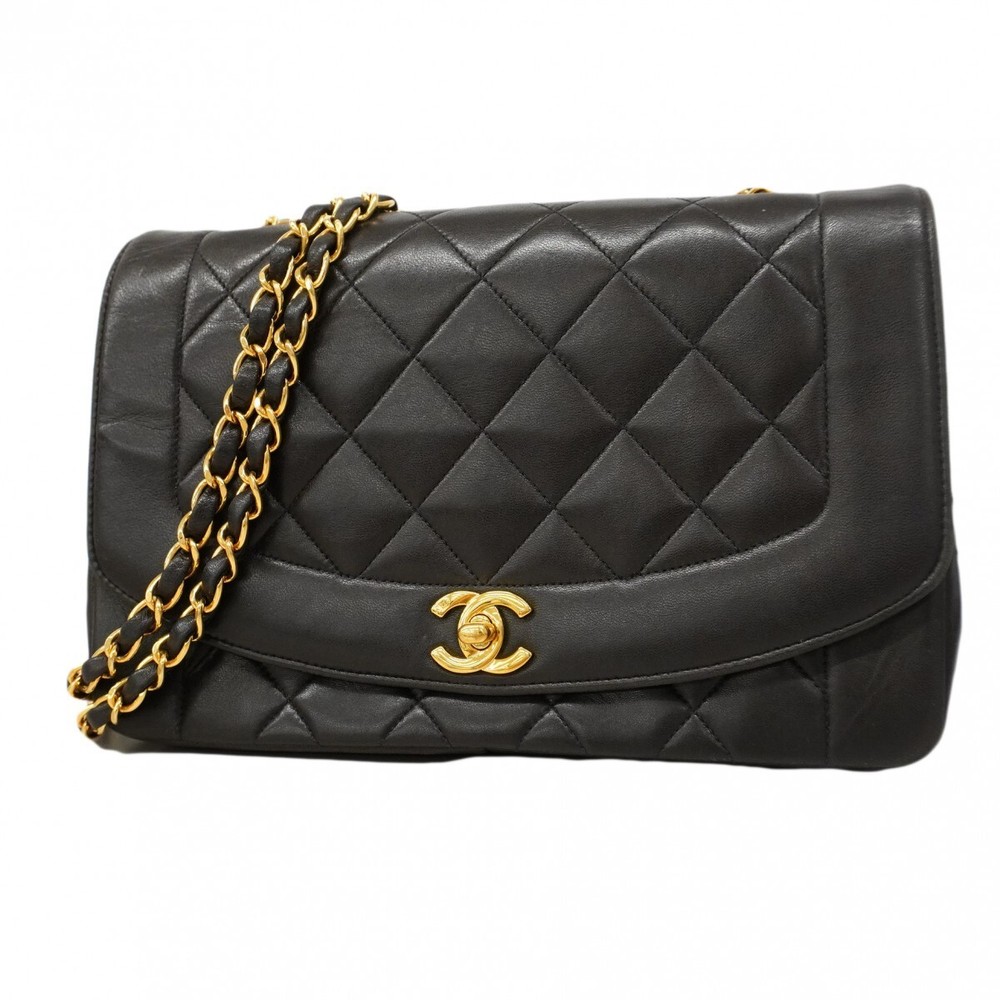 Chanel Diana Lambskin Quilted Shoulder Bag with Chain Strap 482135