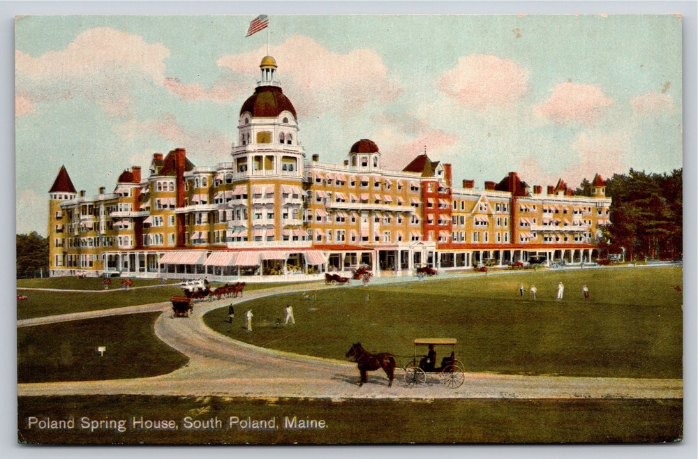 South Poland Maine~Air View Poland Spring House~Vintage Postcard
