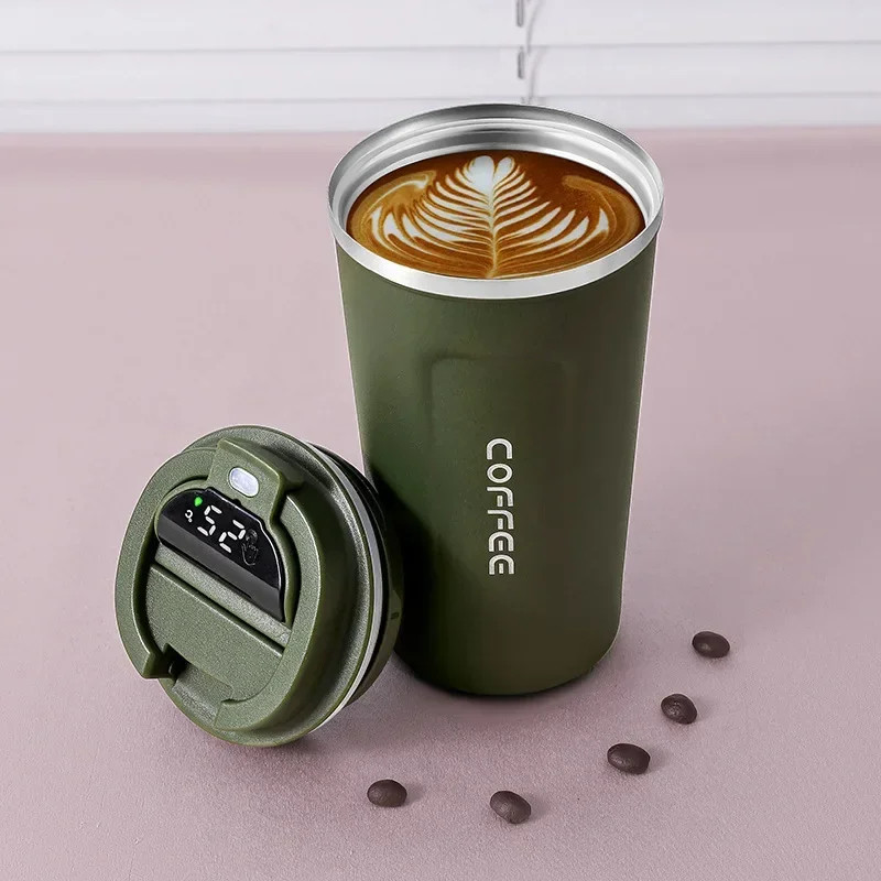 380/510Ml Thermos Coffee Mug Stainless Steel Coffee Cup Temperature Display Vacu