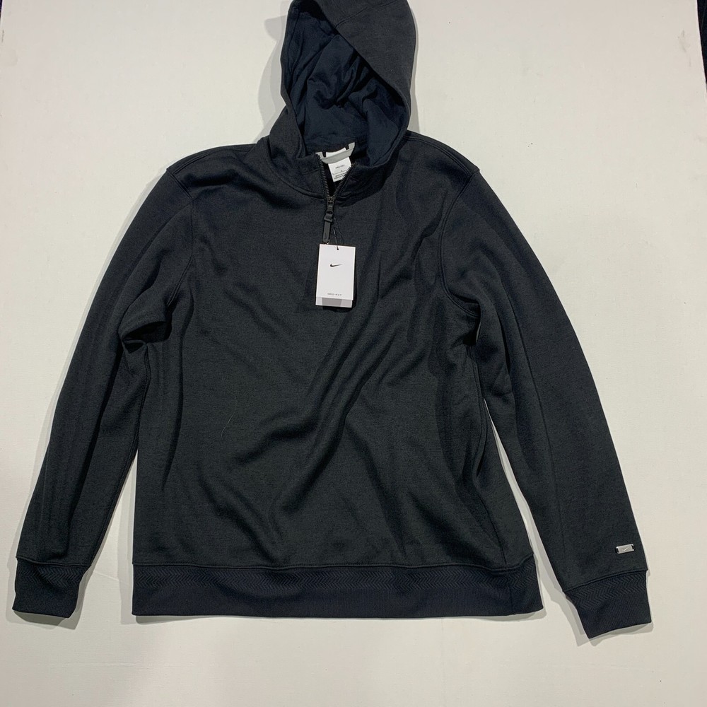 Nike Dri-FIT Men's Golf Hoodie DN1906-010 Half-zip Pullover Black L NWT