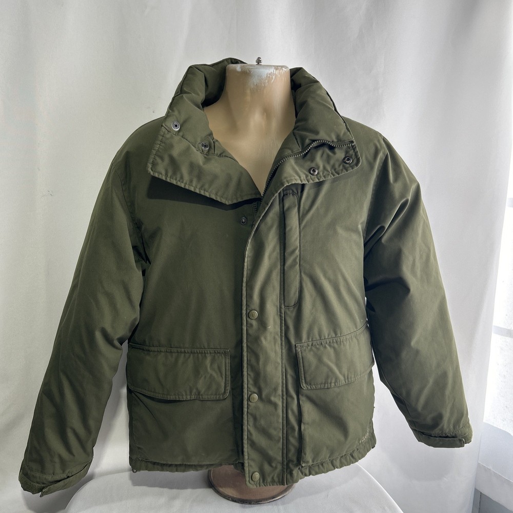 Cabelas Premier Northern Goose Down Jacket Men's Medium Green Bomber