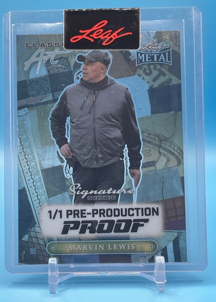 2024 Leaf Classic Art Marvin Lewis Signature Series 1/1 Pre Production Proof