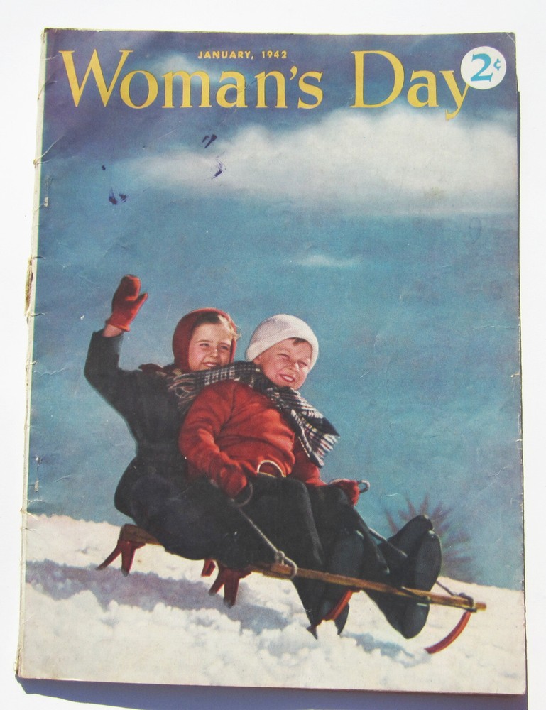 Woman's Day Magazine January 1942 Good Condition Womens Housewife Ads Vintage