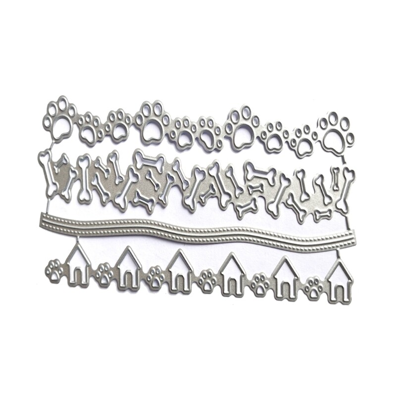 Dog Paw Metal Dies for DIY Scrapbooking Cards Albums and Decor