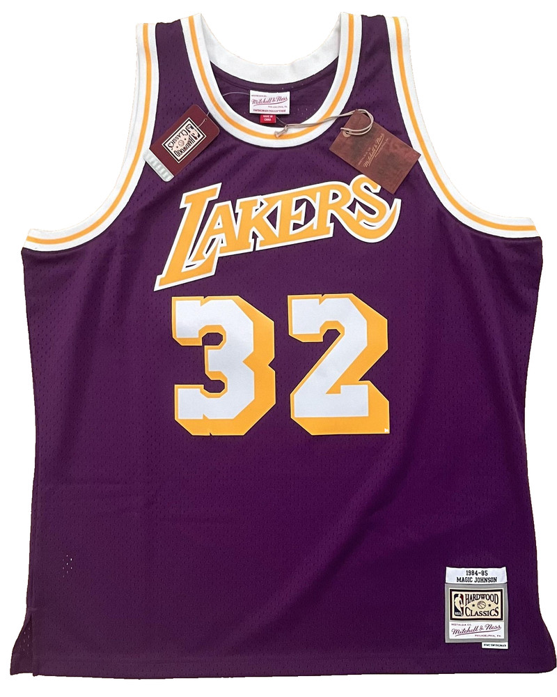 Los Angeles Lakers Jersey Mens 2XL NBA Magic Johnson Swingman Mitchell Ness NEW