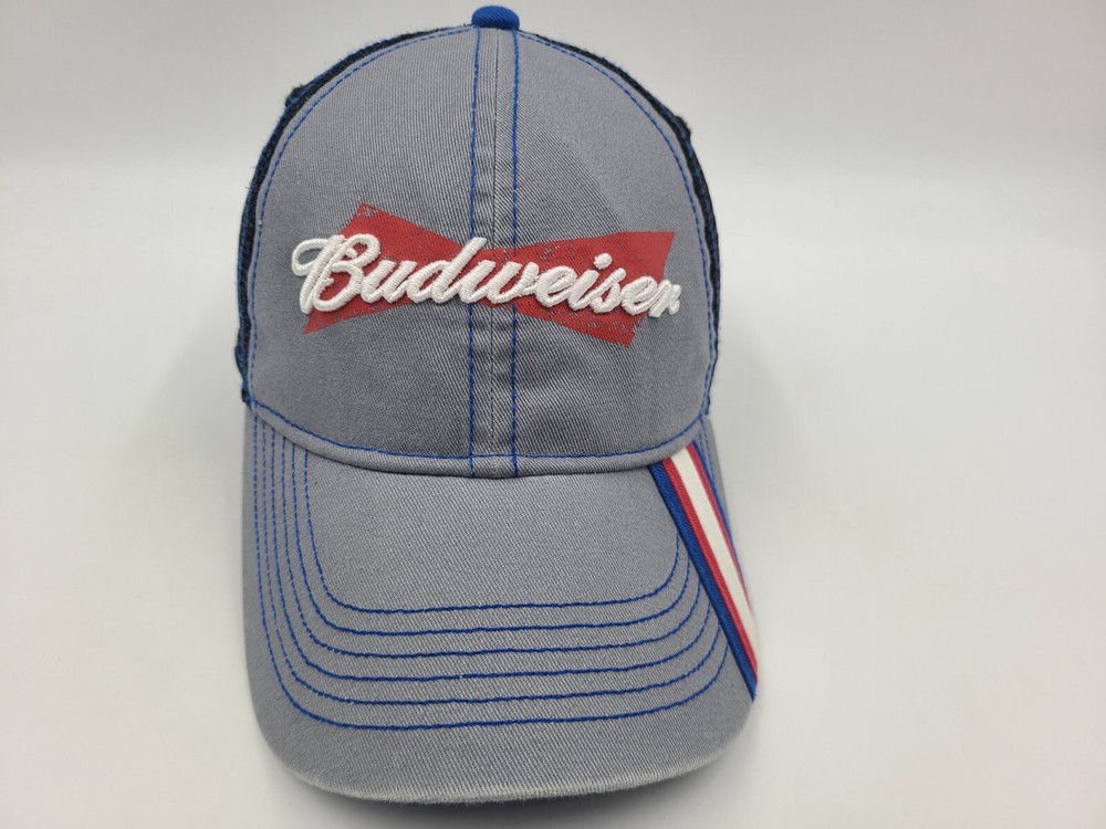 Budweiser Mesh Trucker Snapback Hat Cap Beer Baseball Men Women Gray Black Blue
