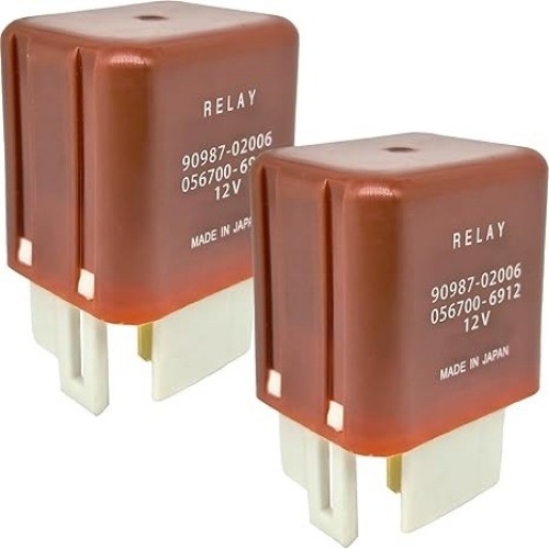 2-Pack 90987-02006 Relay - 40A 12VDC 4-Pin SPST Automotive Relay - Fixes P069E &