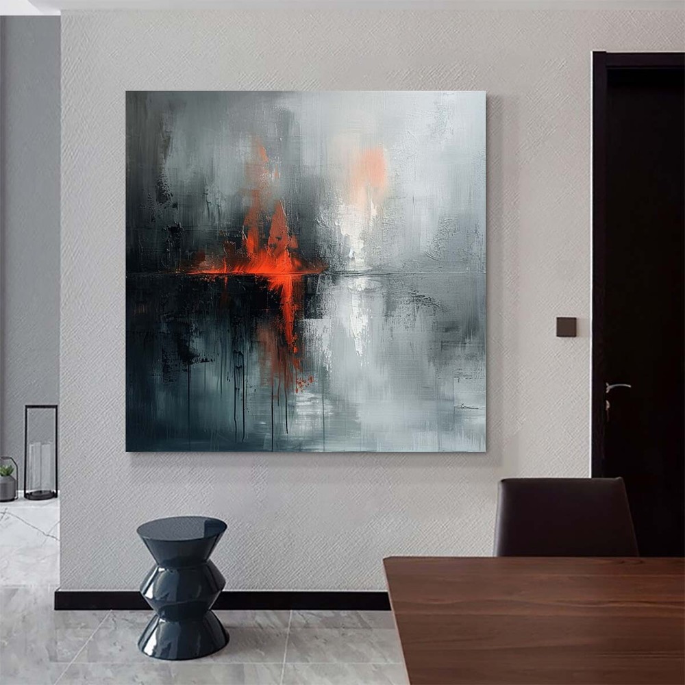 Hand Painted Oil Paintings On Canvas Abstract Wall Art Picture Home Decor Gray